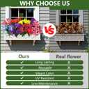 Homsunny Artificial Flowers for Outdoor, Fake Silk Flowers UV Resistant, Realistic Faux Plants Flowers for Front Door Porch Planter Patio Yard Garden Spring Decor