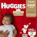 Huggies Little Snugglers Diapers Size 2 - 186 ct. ( 12 - 18 lbs.)