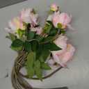 Duovlo Springs Flowers Artificial Silk Peony Bouquets Wedding Home Decoration,Pack of 1 (Spring Light Pink) (20.87*3.5)