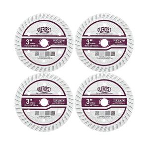 3 Inch (75mm) Diamond Concrete Saw Blades - 4pcs Cutting Discs for Granite Marble Concrete Masonry, with 3/8 Inch (10mm) Arbor, for Mini Angle Grinder