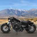 WOWTK Front Driver Rider Solo Seat for Harley Sportster Iron 883 1200 XL883 XL1200NS Forty-Eight XL1200X 2010-2022,White