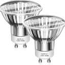 GU10 Halogen Bulb 120V 25W 2pcs Candle Warmer,2700K Dimmable Replacement for Candle Warmer Wax Burner Track Light Bulbs, Range Hood Light Bulbs Warm White Light