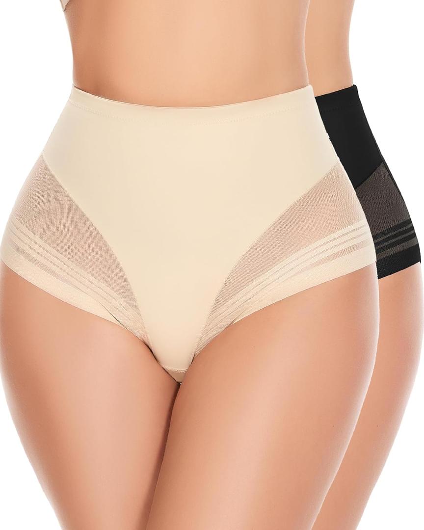 Shapewear Tummy Control Underwear - Low Rise Seamless Control Panties Women's Shaping Briefs for Everyday Wear, 2 Pack (XL)