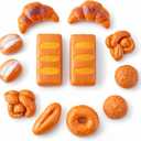 12 PCS Fake Bread Pastries Set, Life Sized Plastic Pretend Play Food Toy Kids Bakery Grocery Kitchen Playset