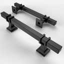 Asidrama 10 Pack 3.75 Inch(96mm) Matte Black Kitchen Cabinet Handles, Cabinet Pulls Kitchen Cabinet Hardware for Cupboard Drawer Pulls