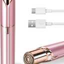Facial Hair Remover for Women- as Seen on TV Painless Face Shaver -Mini Hair Remover, Electric Razor Shaver Portable Bikini Epilator for Lips, Chin, Armpit, Peach Fuzz, Fingers, Neck, Cheek(Rose Gold)