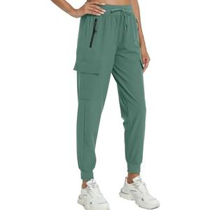 Kcutteyg Womens Water Resistant Hiking Pants with Pockets Quick Dry Soft Athletic Workout Joggers Pants for Camping Travel, M