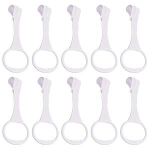 YYaaloa 10pcs White Baby Pull-Up Rings for Toddlers (3.5x7.5inch)