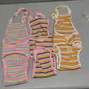 Nuanchu 3 Pcs Female Dog Diaper Sanitary Panties with Adjustable Suspender, Washable Reusable Doggie Diapers for Small Medium Large Dog in Heat Period Menstrual Pet Cats Ducks(Rainbow Pattern,XL)