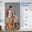 Magnetic Thermal Door Curtain Fits 32"X80" Doors, Thermal Door Cover for Winter Curtain Size 34x82Inch Thicken Oxford and Cotton Fill Doors Draft Stopper to Keep Cold Air Out Gray