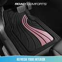 Road Comforts Car Floor Mats Full Set Front & Rear Car Floor Mats with Aluminum Design, Anti-Slip Backing, All-Weather Protection, Trim-to-Fit Car Mats for Most Sedans, SUVs & Vans - Pink