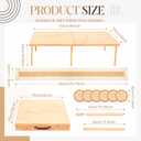 Novabright 60" X 30" Folding Picnic Table, Wood Color