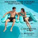 Inflatable Pool Float Chair for Adults Heavy Duty Floating Pool Chair 300lb, 39"L x 39"W
