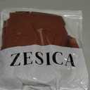 ZESICA Women's Casual Off Shoulder Solid Color Strapless Belted Wide Leg Jumpsuit Romper (Medium, Caramel)