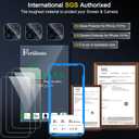 3 x Ferilinso 3 Pack Screen Protector for iPhone 15 Pro with 3 Pack Tempered Glass Camera Lens Protector Phone Case Friendly Ultra Accessories Protector de Pantalla for Apple iPhone 15 Pro