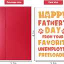 3 x Funny Dog Dad Fathers Day Card, Cute Pet Fathers Day Card Gift from Dog or Cat, Humor Greeting for Husband Boyfriend Pet Owner, Happy Fathers Day Cards for Him