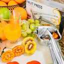 Stainless Steel Lemon Squeezer, Manual Citrus Juicer Press, Heavy Duty Hand Juicer for Lemon Orange Lime Grapefruit, Ergonomic Grip Juice Extractor, Rust Resistant, Easy to Clean Kitchen Tool