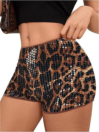 SOLY HUX Womens Cheetah Print Top Leopard Y2k Mini Rave Outfits Brown Cheetah X-Small, Brown Cheetah