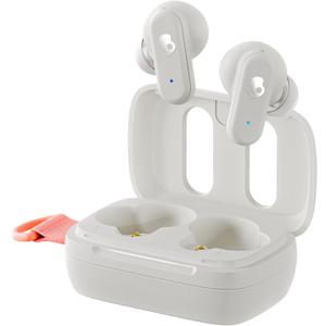 Skullcandy Dime 3 Wireless Earbuds, Bluetooth Headphones, Noise Isolating Fit, Up to 20 Hours Battery, Microphone for iPhone Android, Easy Carry with Integrated Lanyard - Bone