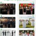 KeyWave Cocktail Table Tablecloth with Skirts - 32x43 Inch Wavy Spandex High Top Cocktail Table Covers, Ruffle Drape Highboy Tablecloth Reusable for Party Wedding Cake Standing Table, White, 4 Pack