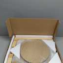 2-Tier Round Coffee Table Wood Nesting Side Table (Oak, 16x16x20)