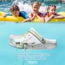 HOBIBEAR Toddler Girls Classic Clogs Slip on Garden Shoes Non-Slip Water Shoes Beach Pool Shower Slides Comfortable Summer Sandals for Indoor Outdoor White (White) Size 24