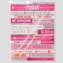 Uplifting Pink Wall Art For Teenage Girls, 8x10 Inch Motivational Quotes Printed Acrylic, Bedroom Decor For Teens, Office Motivation And Dorm Decor For Women, Birthday Graduation Gift For Daughter (red)