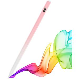 Stylus Pen for Apple iPad Pro 13/12.9/11-inch, iPad Air M3/M2 2025 13/11-inch, iPad Pro Pencil 3/4/5/6th Generation, iPad 11th-6th Gen, Compatible (2018-2025) with Fast Charging & Palm Rejection (white-pink)