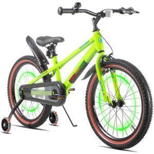 KEANO 20 Inch Kids Bike with Training Wheels, Children Bicycle for 6-10 Years, Green