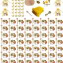 IIKUM 60 Pack 1.5 oz Hexagon Mini Glass Honey Jars with Wooden Dippers, Bee Pendants, Gift Bags, Thank You Cards, Jutes and Cute stickers- Perfect for Baby Shower, Wedding Favors and Party Favors