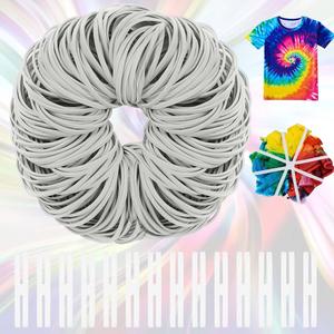 Vodolo Rubber Bands for Tie Dye,115 Pcs Tie Dye Rubberbands Kit,Clear Silicone White Tie Dye Rubber Band for Kids Women Men Large Groups,T Shirt,Dress,Tank Top,Tshirts,Leggings,Swimsuits