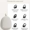 Headphone Case Hard Shell Super-Slim for Sony/JBL/Bose/Soundcore Anker/BERIBES KVIDIO TOZO JLab Over-Ear Headphones Universal Portable Travel Organizer Bag (Beige)