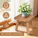 Solid Wooden Stool 9.3''H Wooden Plants Stand Wooden Decorative Stool Small Wood Stand for Bathroom Bedroom Livingroom Kitchen Bathroom