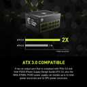 MSI MAG A750GL PCIE5, Fully Modular Compact Gaming 750W Power Supply, 80+ Gold, ATX 3.1 & PCIe 5.1 Ready, Native Dual-Color 12V-2x6 Cable, 