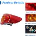 Silscvtt Passenger Side Outer Rear Brake Tail Light Assembly Replacement for Toyota Corolla 2009 2010 Red Lens Right Tail Lamp 8155002460 TO2801175