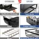 SNTD Dish Drying Rack for Kitchen Counter, 11.8" W x 16.7" L, Black