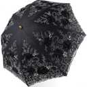 BABEYOND Lace Parasol Ultraviolet-Proof Folding Umbrella UPF50+ Vintage Flower Embroidery Umbrella for Wedding Party and Photo Shooting (Black)