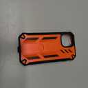 SOiOS for iPhone 13/14/15 Phone Case: for iPhone 16e Protective Cover with Built-in Kickstand | Heavy Duty Military Grade Hard Protection Shock Proof | Durable Dual-Layer Design Orange