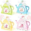 LaVenty 12 PCS Floral Tea Party Favor Boxes Bags Treat Bags Lets Partea Party Supplies Lets Partea Party Favor Boxes Tea Party Supplies