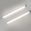2 Packs 4FT LED Batten Light, Ultra-Thin Slim Ceiling Surface Mounted Light, 40W, 4000K, IP20, LED Ceiling Lamp for Garage, Shop, Hallway, Office, Market, 20cm Cable