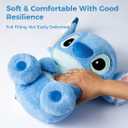 MINISO Disney 10'' Stitch Plush Stuffed Animals, Cute Stuff Palm Pals with Fuzzy Texture and Embroidered Details, Squishy Toys, Flexible Ears, Stitch Gifts for Girls Plushy Suitable for All Ages