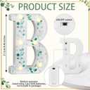 Realspring Baby Shower Sign Babe Marquee LED Letters Battery Operated Light up Centerpieces Glowing Home Table Party Decor for Boy Girl Gender Reveal Birthday, 8.26''(Eucalyptus Leaf Baby,Green)