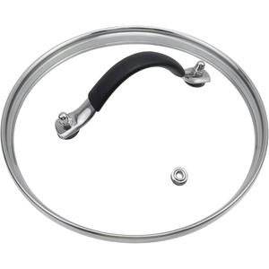 Antrader Glass Lid,7""Tempered Replacement Lid with Silicone Handle for Any Cookware（ID:7.03""-OD:7.56""), Clear,Silver,Black