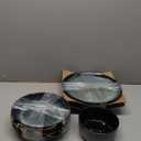 Dinnerware Sets(12Pcs) Serves for 4, Reactive Glaze Plates and Bowls Set with 10.6"dinner plates,8.3"Salad Plates,5.5"bowls, Modern kitchen tableware, Microwave safe, Set No.6 ((12 Pieces) Service for 4)