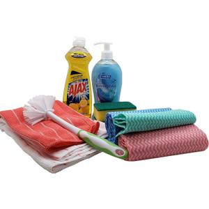 Dorm Room All Inclusive Kitchen Cleaning Kit comes with Dish soap, Sponges, Soap Hand Wash & More Dorm Room All Inclusive Kitchen Cleaning Kit comes with Dish soap, Sponges, Soap Hand Wash & More