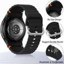 6 Pack Sport Band Compatible with Samsung Galaxy Watch 7 Band 40mm 44mm, No Gap Soft Silicone Strap for Galaxy Watch 6 5 4 FE/Galaxy Watch 6/4 Classic 47mm 43mm 46mm 42mm/Watch 5 Pro 45mm Men Women