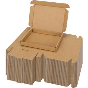 PHAREGE 7x5x1 Inch Shipping Boxes 100 Pack Brown, Tab Lock Tuck Top Mailer Boxes for Packaging Small Business, Cardboard Gift Boxes for Wrapping Mailing Present