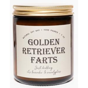 Golden Retriever Gifts & Decor, Dog Mom Gifts, Dog Lovers Gift - Lavender & Eucalyptus Soy Wax Scented Candle, 7OZ