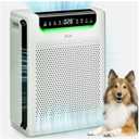 Air Purifiers for Home Large Room, Cover Up to 2600 Ft with Washable Filters, Powerful Turbo Mode, PM2.5 Air Quality Display, 22dB Sleep Mode, Air Cleaner for Pets Hair, HAP607, Greenish White
