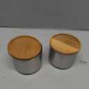 304 Mini Accent Planter (2 Pack) - Pots for Succulents, Cactus, and Small Plants - 3.25 inch diameter Includes bottom watering and saucer. Indoor or Outdoor. Corrosion Resistant.